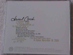 DAVID COOK Rare 2008 new "LIGHT ON" 2tk Promo SINGLE CD